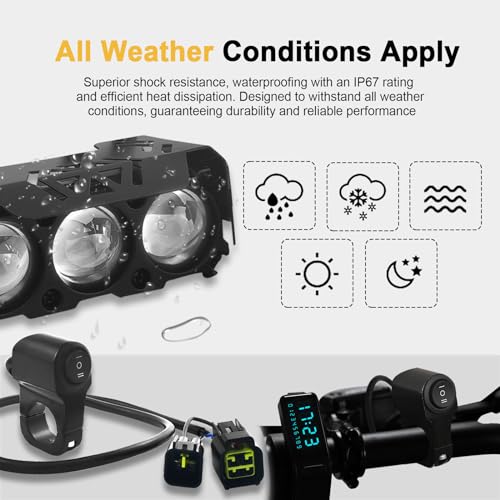 Mlwrid COMPATIBLE FOR TALARIA STING R MX4 With White High Beam And Yellow Low Beam Dual-Mode thumb #2