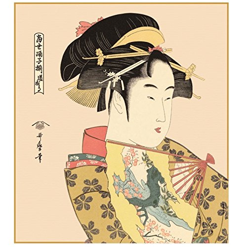 Amazon.co.jp: 色紙絵 美人画 【娘道成寺】 喜多川歌麿 [K3-033