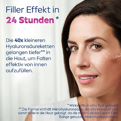 NIVEA Cellular Expert Filler Aufpolsterndes Hyaluron-Serum, leichtes und schnell einziehendes Serum mit purem Hyaluron, Gesichtspflege für geglättete Falten (30 ml)