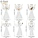 Sea Team Clear Glass Angel Ornaments for Christmas Tree Decorations, 75mm/2.95-inch, Set of 6 (Gold)