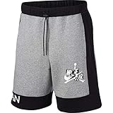 Tejido transpirable NIKE - M J Jmc FLC Short, Pantalones Cortos Deportivos para Hombre, Hombre, Pantalones Cortos Deportivos, CK6753, Carbon Heather/Black, XS