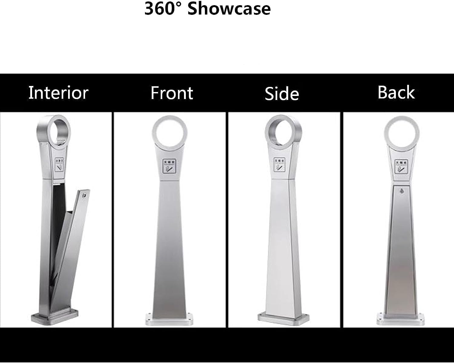 Posacenere da esterno, per uso commerciale, in acciaio inox, per patio, hotel, ufficio