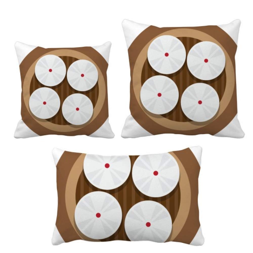 Coussin Wurf motif steamed buns et saucisses DIYthinker en tissu doux pour decoration de canape