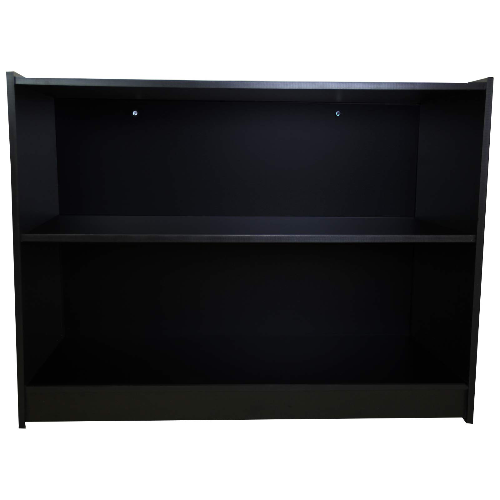 MonsterShop Laden-Theke Verkaufstheke Verkaufstisch Theke Tresen Empfang Rezeption Büronöbel Ladenmöbel 120cm B x 60cm T x 90cm H in Schwarz