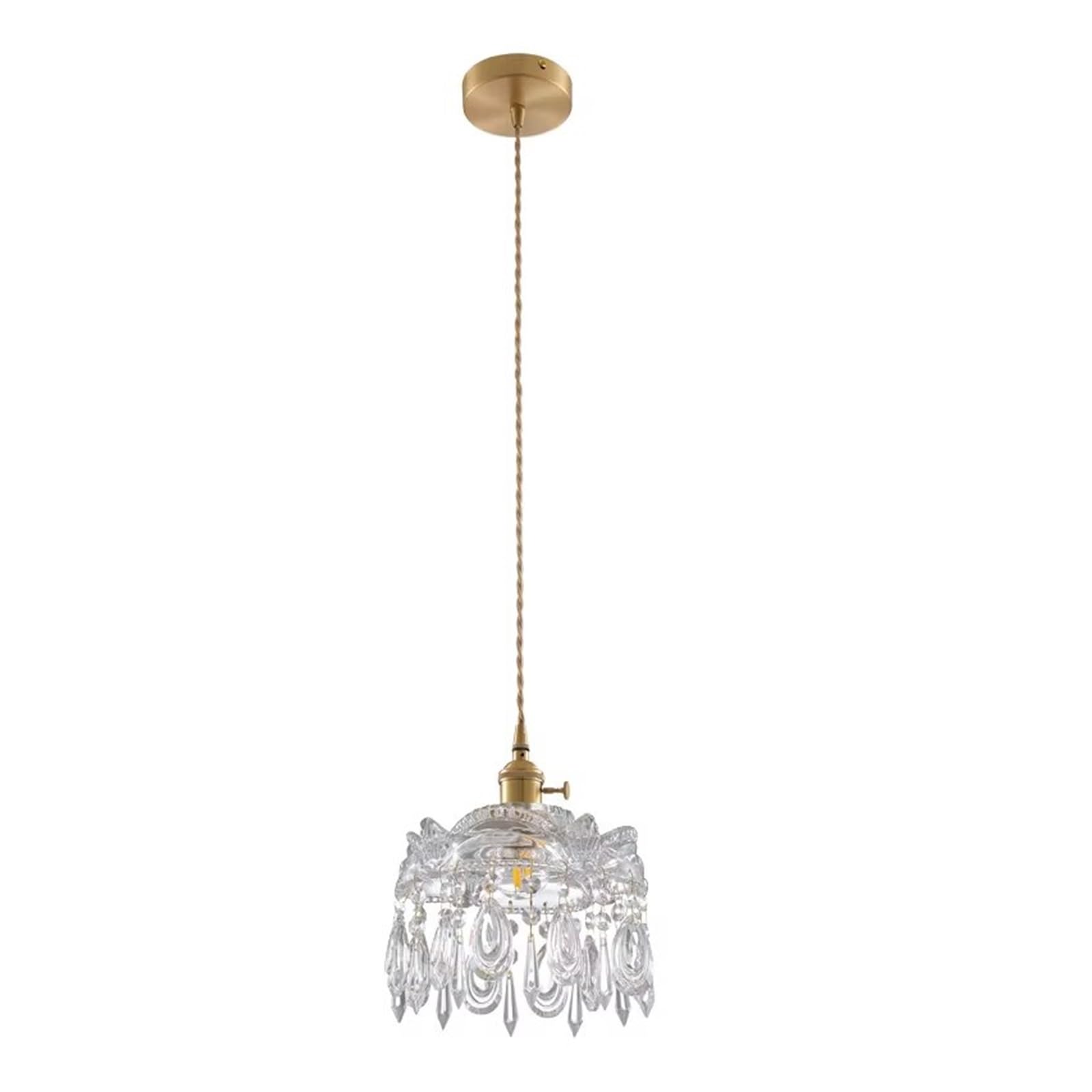 ASerZenith Copper Pendant Light Fixtures Modern Balcony Bedroom Kitchen Dining Room Hanging Lamp