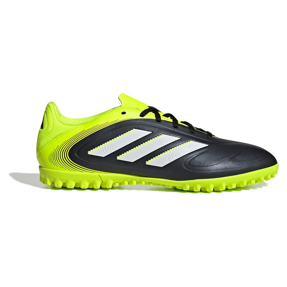 adidas Unisex COPA Pure III Club Turf Football Boots, core Black/FTWR White/Lucid Lemon, 10.5 UK