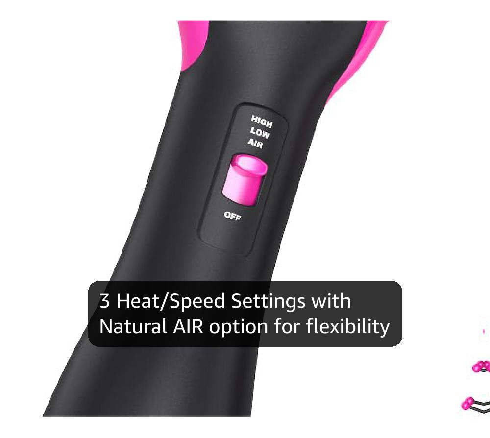 Hair Dryer Brush Blow Dry Brush: One-Step Hairdryer and Hot Air Styler for Fast Drying & Styling for Frizz-Free, Voluminous Blowouts - Anti-Frizz & Volume Boost for Smooth Bouncy Hair