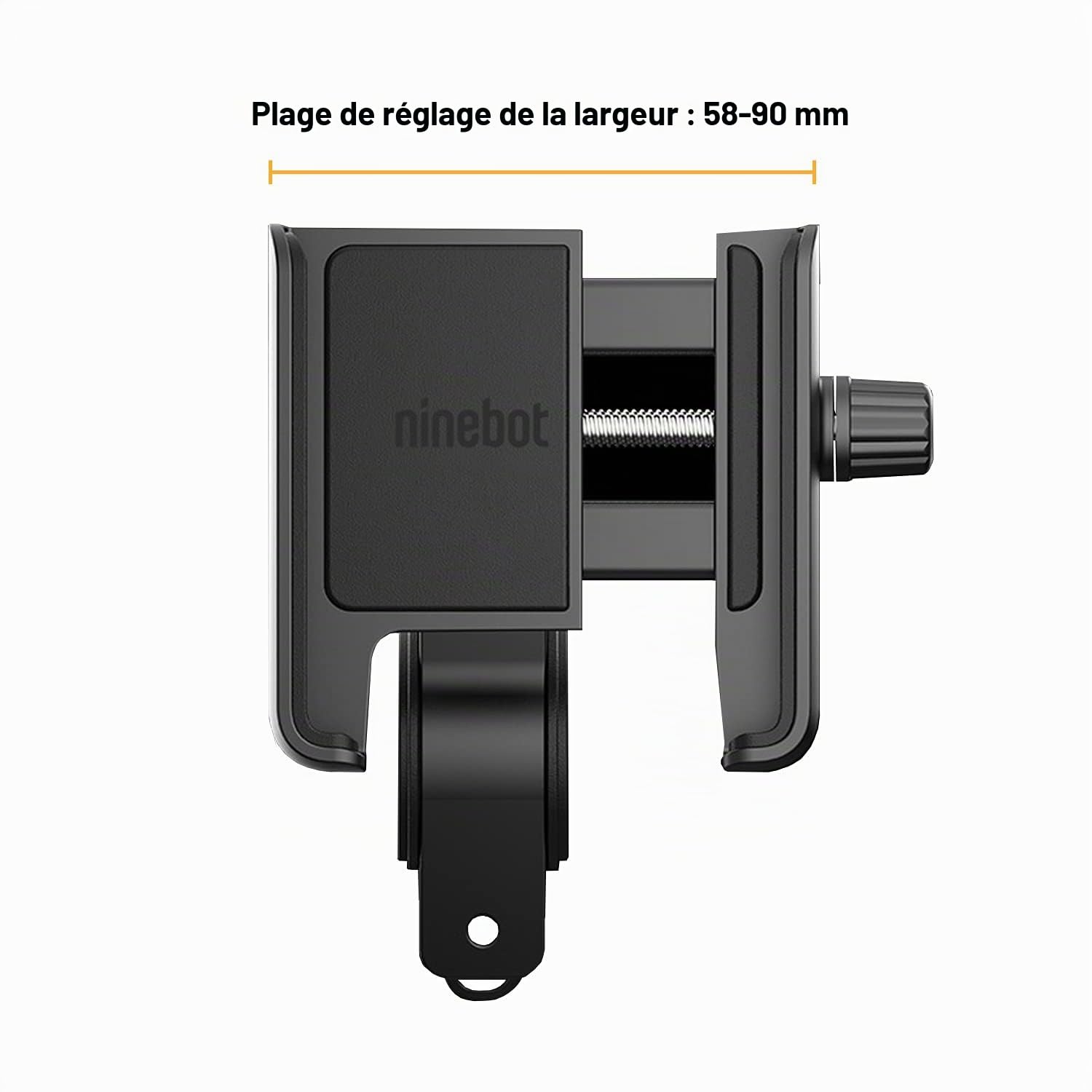 Segway-Ninebot Phone Mount, Adjustable Electric Scooter eMoped Bicycle Handlebar Phone Holder, Fits Any 4-6.5 inches Cellphone, Compatible with Max G3, Max G2, F Series, E Series