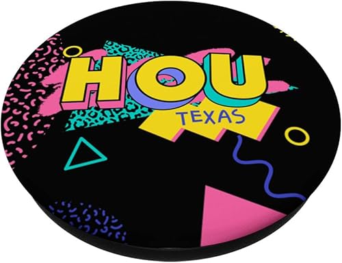 Miniatura 2 de Rad Retro Houston 90s Style HOU Texas 90s Nostalgia PopSockets Swappable PopGrip