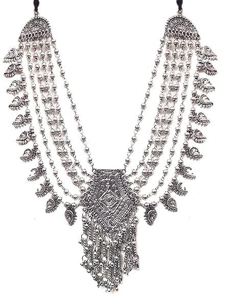 PUJVI Fashions Oxidised Layered Necklace for girls or womens. (B0CDGNMC7D) Amazon Price History, Amazon Price Tracker