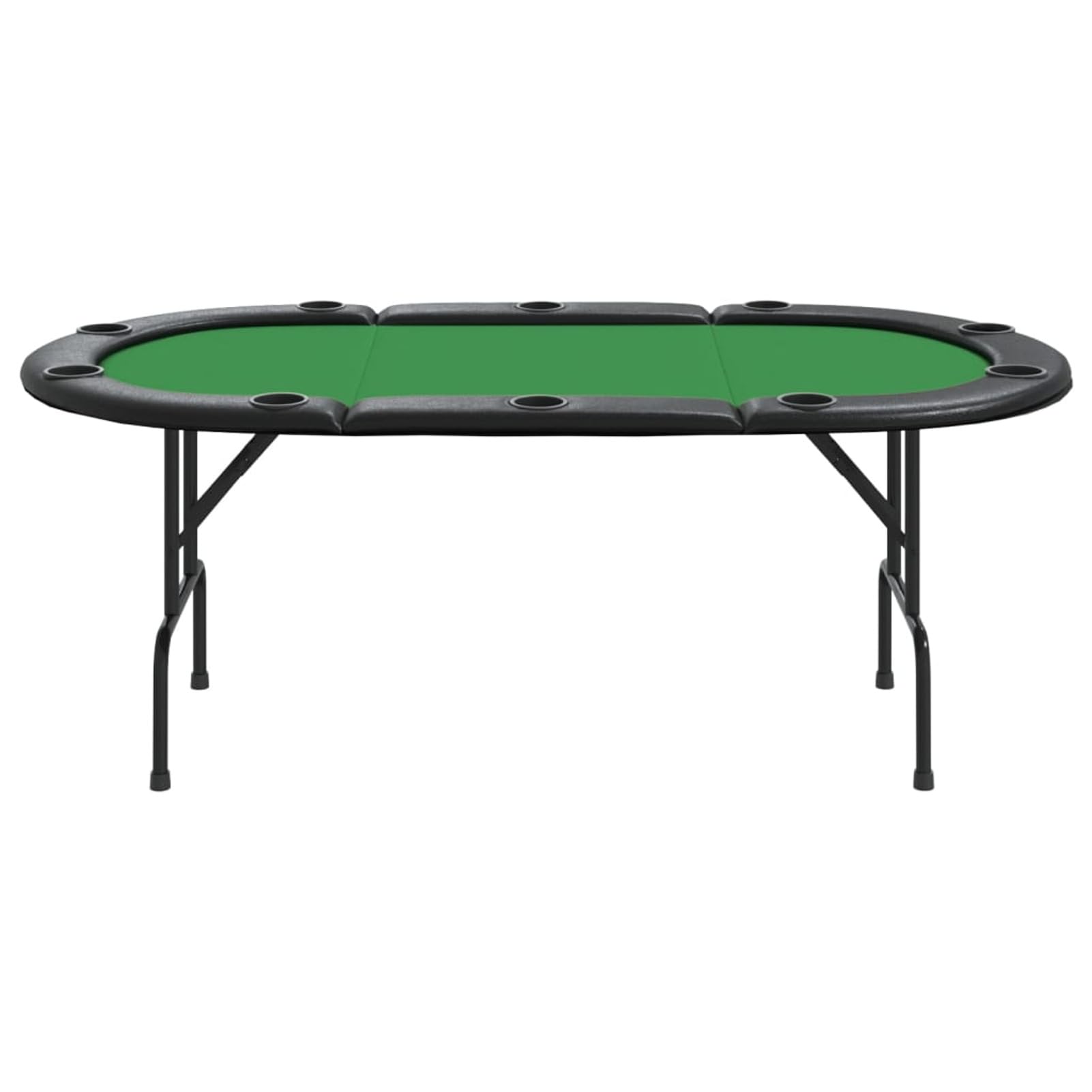Pokertisch Klappbar 10 Spieler Grün 206x106x75 cm, Poker Table, Spieltisch, Blackjack, Poker Tisch, Roulette Tisch, Deko Casino Poker