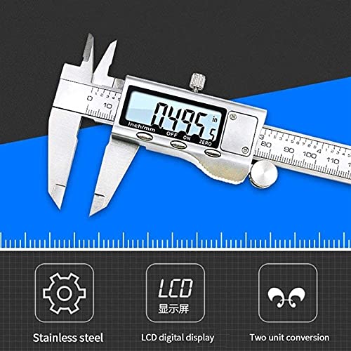 Caliper Vernier pantalla grande digital portátil de acero inoxidable multifuncional 5