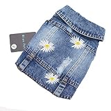 Pet Clothes Denim Dog Costume Summer Cowboy Vest Daisy Shirt Jeans Jacket Puppy Clothing for Chihuah