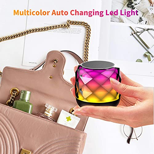 Lenrue Bluetooth Speaker, Small Mini Wireless Portable Speakers With Colorful Light, Hifi Sound, Long Playtime,Gift For Women Girls Kids Daughter Sister #TOP1