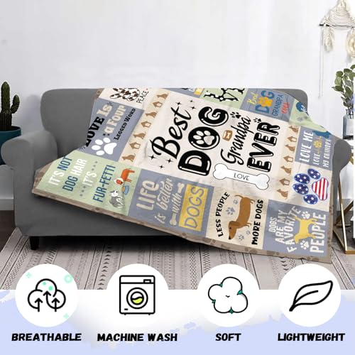 AJIIUSV Hunde-Opa-Geschenke für Männer, Geschenke für Hundeliebhaber, Hundeopa, Überwurfdecke, 127 x 152,4 cm, Geschenk für Hundeliebhaber, Geschenke für Hunde, Opa zum Vatertag, Hundebesitzer,