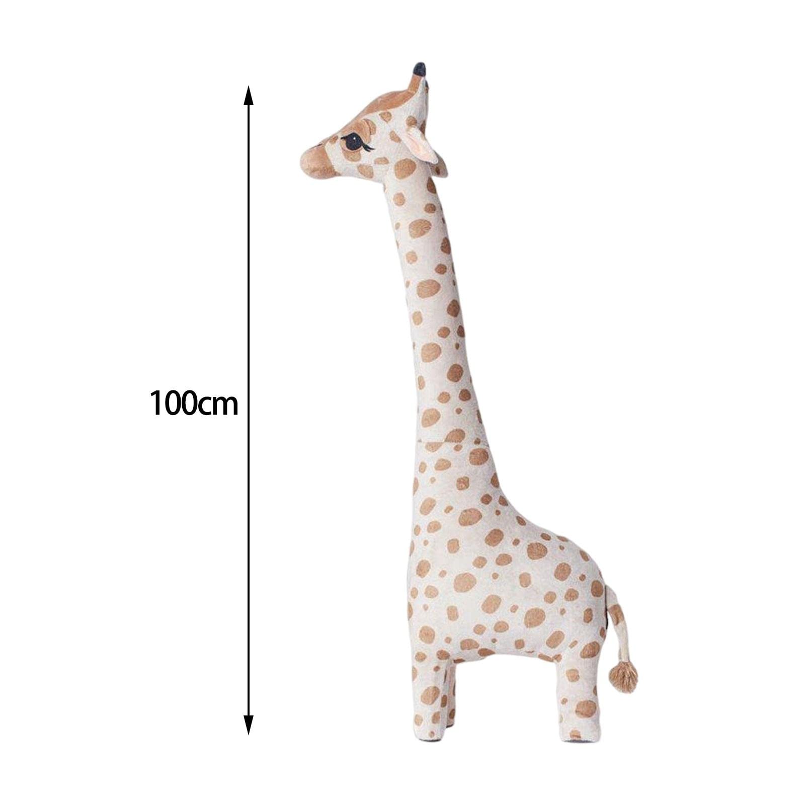 Ornamenti di Peluche a Forma di Giraffa, Morbida Bambola di Peluche Addormentata, Ideali per I Compleanni, 100 CM