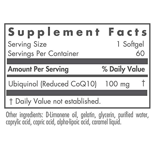 Nutricology Coqh-Cf Ubiquinol - Coq10 Antioxidant, Stable, Bioavailable - 60 Softgels #TOP1