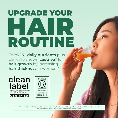 Image of MARYRUTH'S Liquid Multivitamin + Hair Growth | Clinically Tested in Women for Thicker Hair & Facial Wrinkles | Biotin 10000mcg | Lustriva Hair Growth Supplements | Skin Care | Ages 18+ | 30 Fl Oz