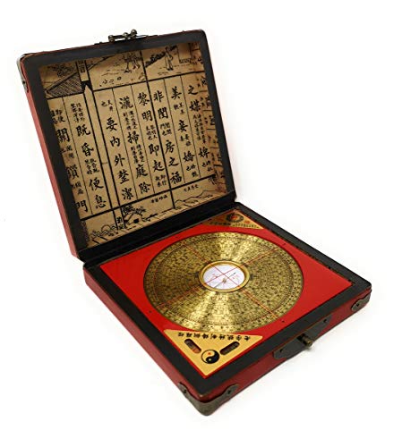 Brújula Feng Shui Luo Pan Vintage China con Estuche