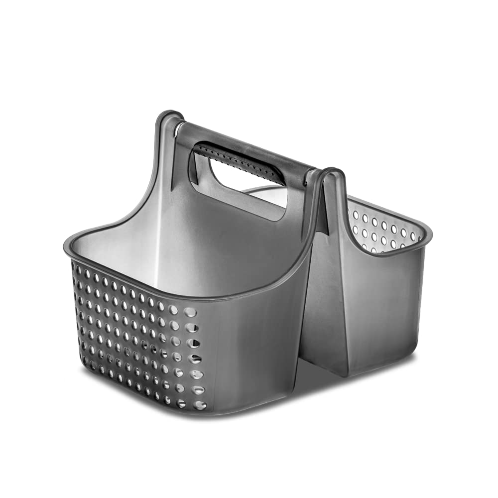 madesmart Premium Portable Shower Caddy Hold Soap Shampoo Hair Supplies and Beauty Products Cleaning Supplies Organizer for Home