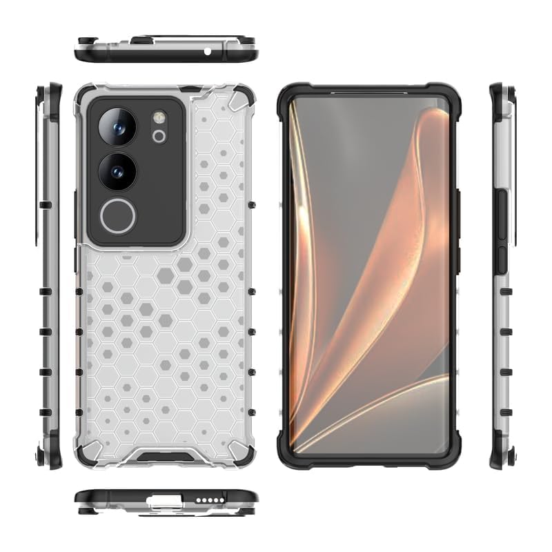 Image of Hard PC Back Case Cover for Vivo V29 /V29 Pro 5G Anti Slip Ultra Thin Shockproof Reinforced Corners (Polycarbonate|Clear)