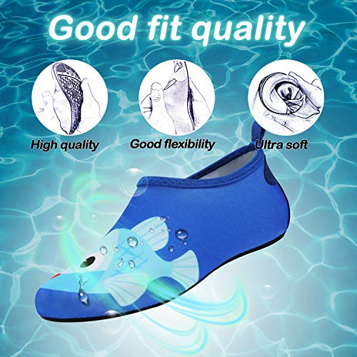 Kkomforme Kids Beach Water Shoes Non-Slip Quick Dry Swim Barefoot Aqua Pool Socks Shoes for Boys and Girls Toddler3