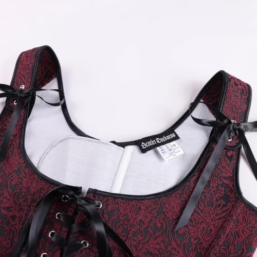 Image of Scarlet Darkness Corset Tops for Women Renaissance Underbust Corset Boned Lace Up Corsets