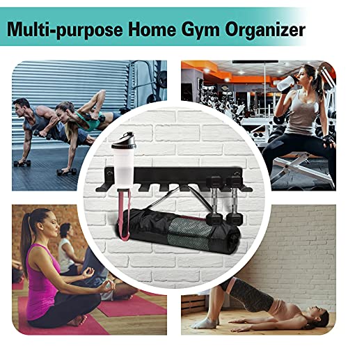 Alvade Home Gym Storage Rack, Extra Long 23‘Barbell Rack Weight Room Organizer 11 Prong Gym Equipment Storage Rack For Gym Accessories Like Fitness Bands,Resistance Bands,Straps,Foam Rollers,Barbell #TOP5