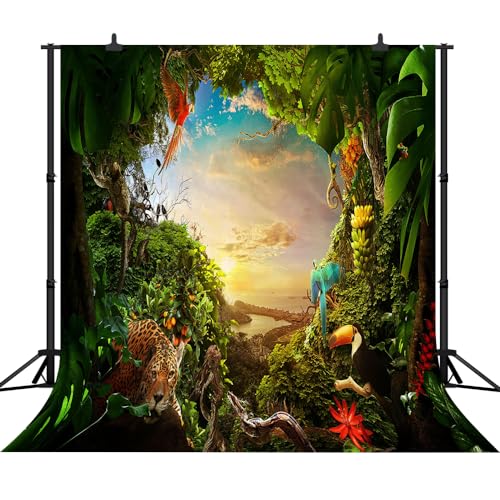 Fondo fotográfico 8x8 pies Jungle Safari para estudio miniatura 5