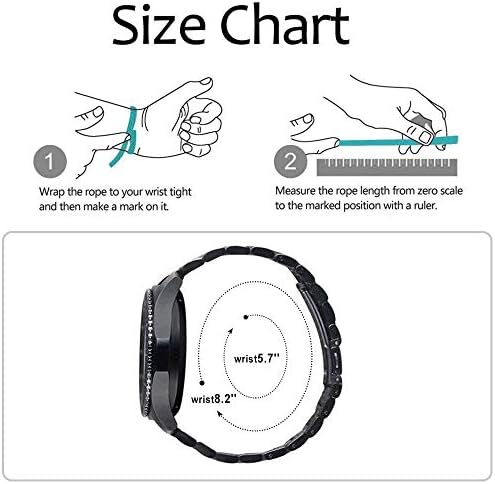 Aimtel Strap Compatible with Huawei Watch GT 2 Strap 46mm/GT 3 46mm/GT 2e/GT 2 Pro/GT 3 Pro 46mm,22mm Stainless Steel Metal Band Replacement Band for Huawei GT/GT2 46mm/GT 3 46mm/GT 2e/GT 2 Pro(Black)