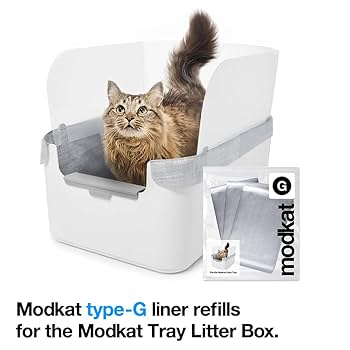Modkatモデキャットリターボックス　グレー　専用リユーザブルライナー8個付き Amazon.co.jp: モデコ(modko) モデキャットリターボックス
