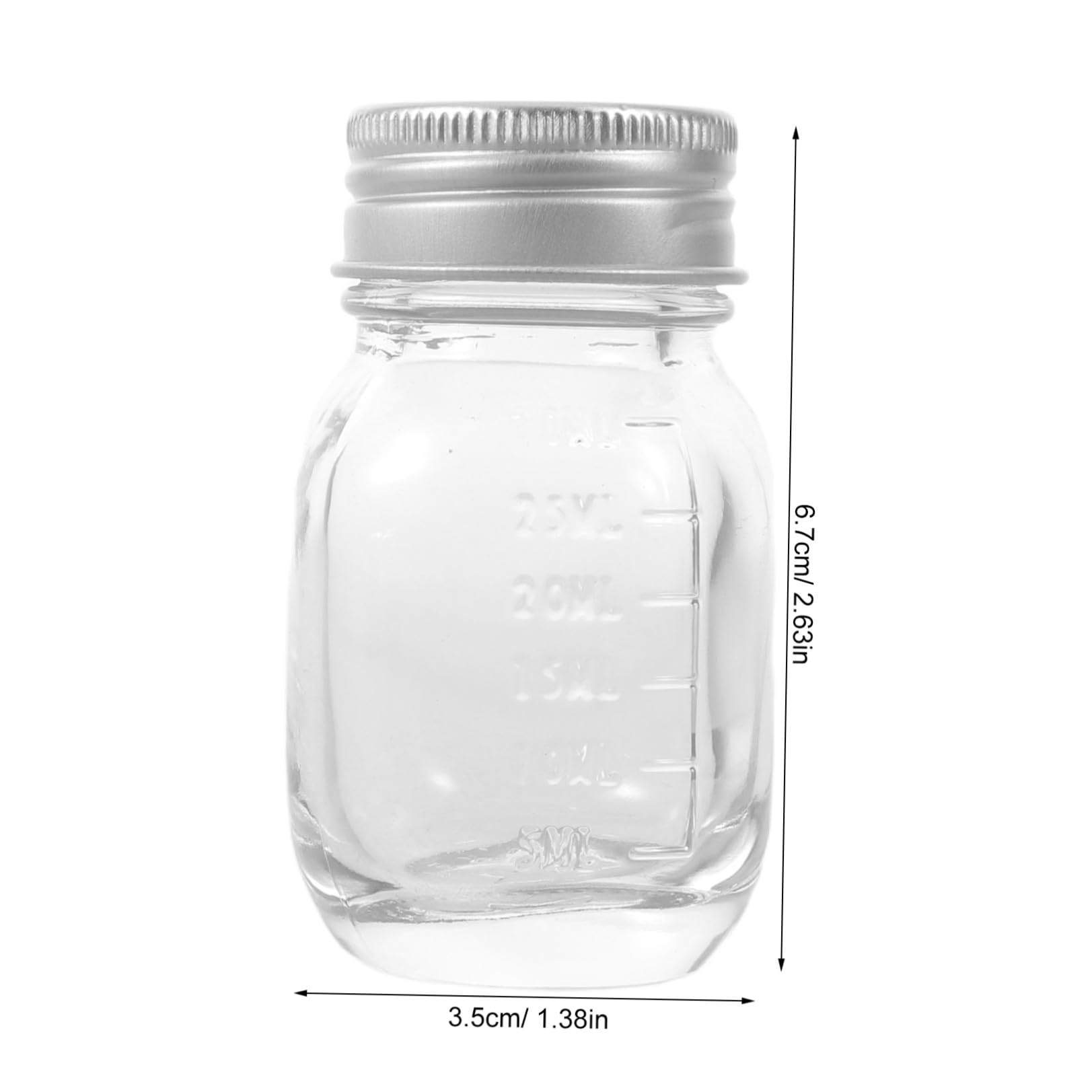 FRCOLOR Flacone Graduato in Vetro da 30 Ml con Tappo a Vite, 12 Pezzi