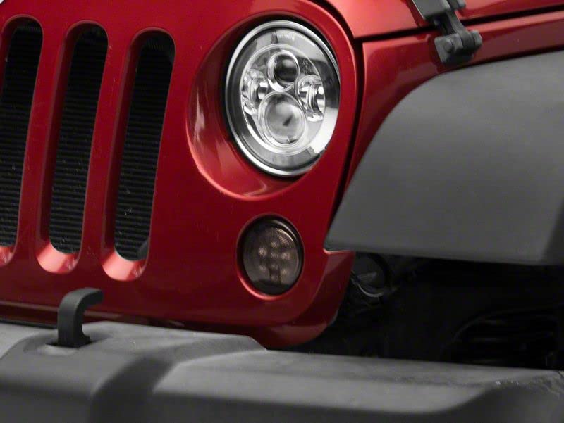 Axial LED Amber Turn Signals; Smoked Compatible with 07-18 Jeep Wrangler JK