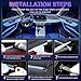 LivTee Smart LED Car Lights Interior with USB Port, LED Strip Fiber Optic Ambient Lighting Car, Wireless App Control, Sync to Music, Car Decorations Interior Accessories Gifts for Women Men, 6 in 1