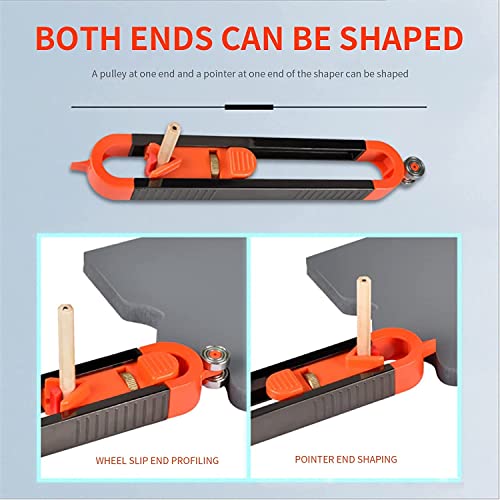 Image of Contour Gauge Scribe Tool,Baowox Precise Profile Gauge Tool with Lock for Pencil Woodworking Edge Corner Measuring Profile Duplicator