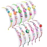 Lorfancy 12 Pcs Kids Bracelet Jewelry for Girls Cute Fruit Friendship Bracelet Pendant Teen Toddler Baby Adjustable Multicolor Woven Pretend Play Bracelet