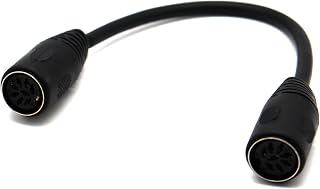 Disscool MIDI 8 Pin Big Din Cable, MIDI Big Din 8 Pin Female Plug to 8 Pin Female Audio Stereo Cable Sockets Cord Adapter for Computer(0.2m/0.66FT)