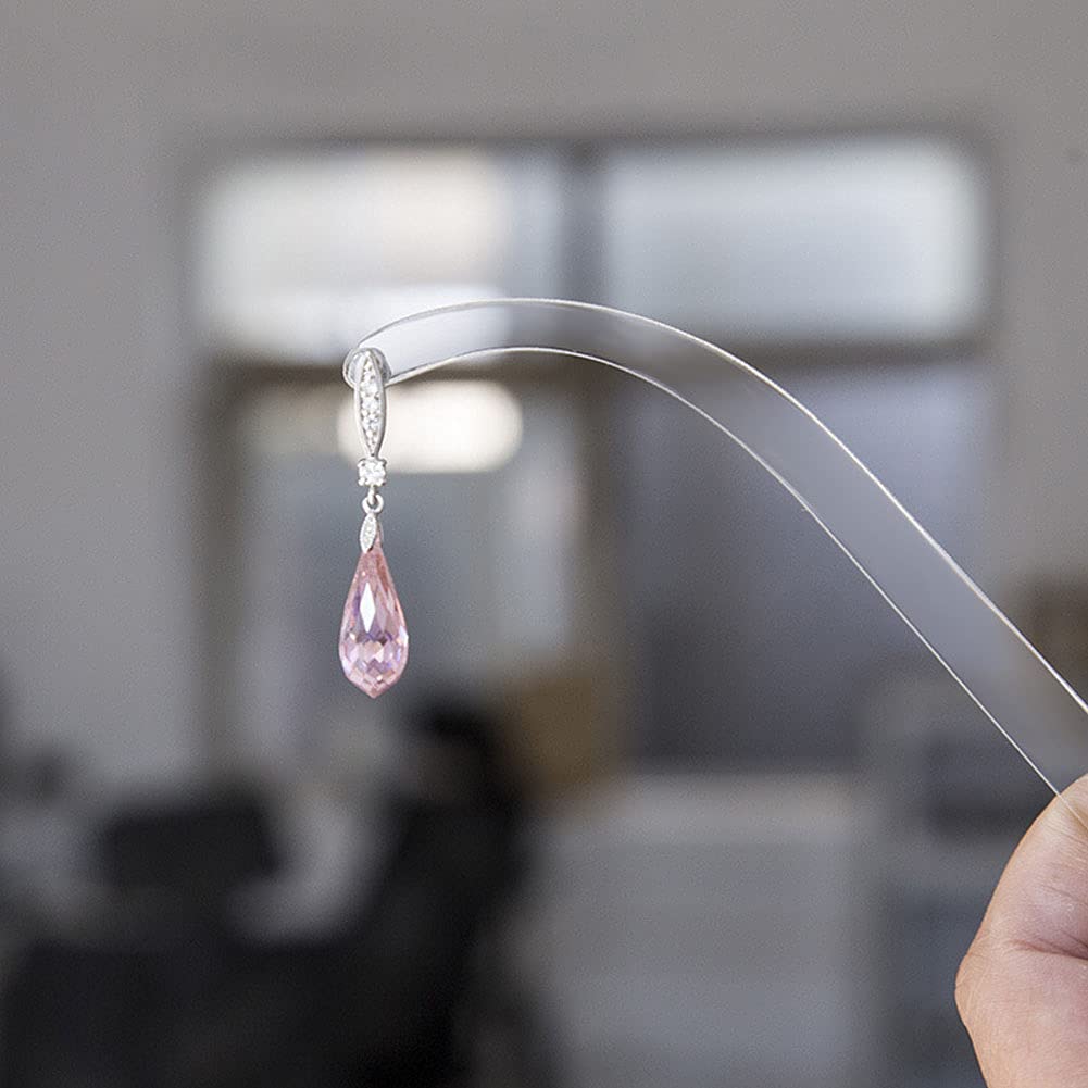 Teensery 10 Pcs Clear Acrylic Earring Try-on Stick Jewelry Stud Earring Display Stick Holder for Home or Store Usage