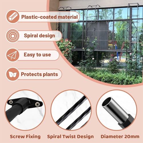 Support mural plantes grimpantes résistant au vent, arche 300cm