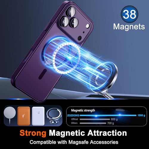 Image of Magnetic for iPhone 17 Pro Max Case, Shockproof Phone Cover, Purple