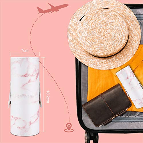 Makeup Brushes Sets Glamour Gaze 16PCS Pink Marble Make up Brushes Foundation Eyeshadow Concealer Eyebrow Blush Brush Set With Makeup Brush Holder and Silicone Mask Brush - Image 8