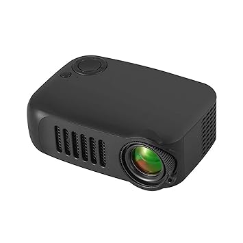 USB Projector Portable LCD Display Video Projector for oon Movies Small Pocket Home Phone Projector for Home Theater Outdoor Movies Projector with Laptop USB Interfaces (BlackEU Plug) -Layfoo