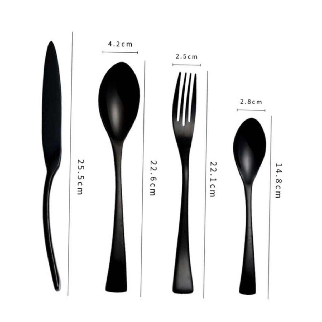 SOLUSTRE Black Dinner Fork Stainless Steel Fork Table for Steak Meat and Western Cuisine