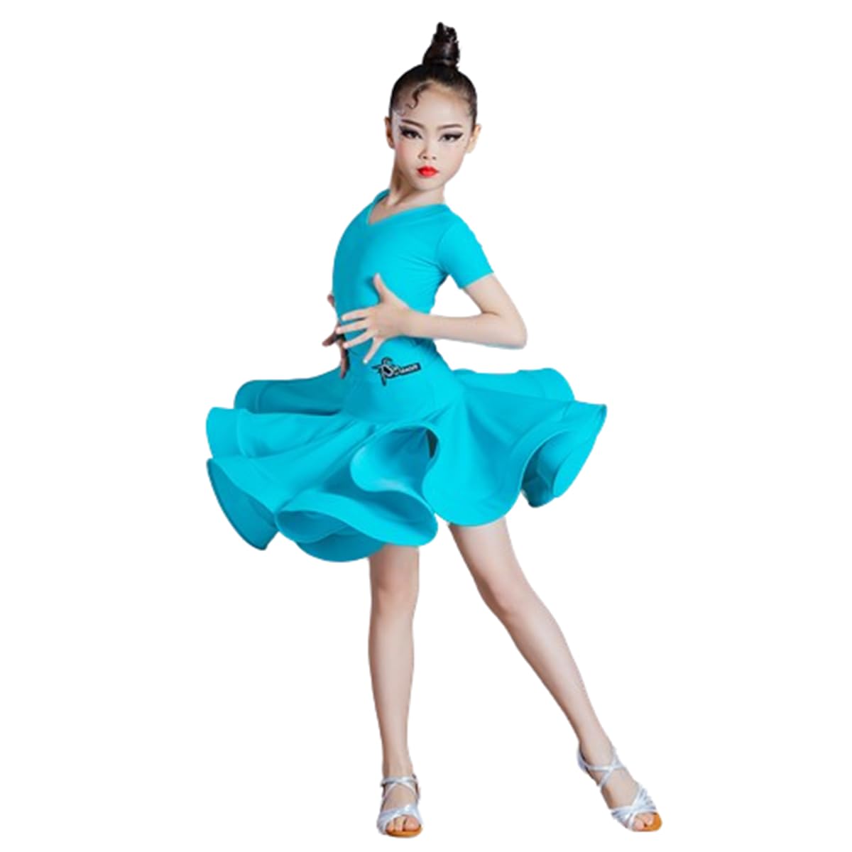 Robe de danse pour filles asymétrique et moulante de tango salsa rumba