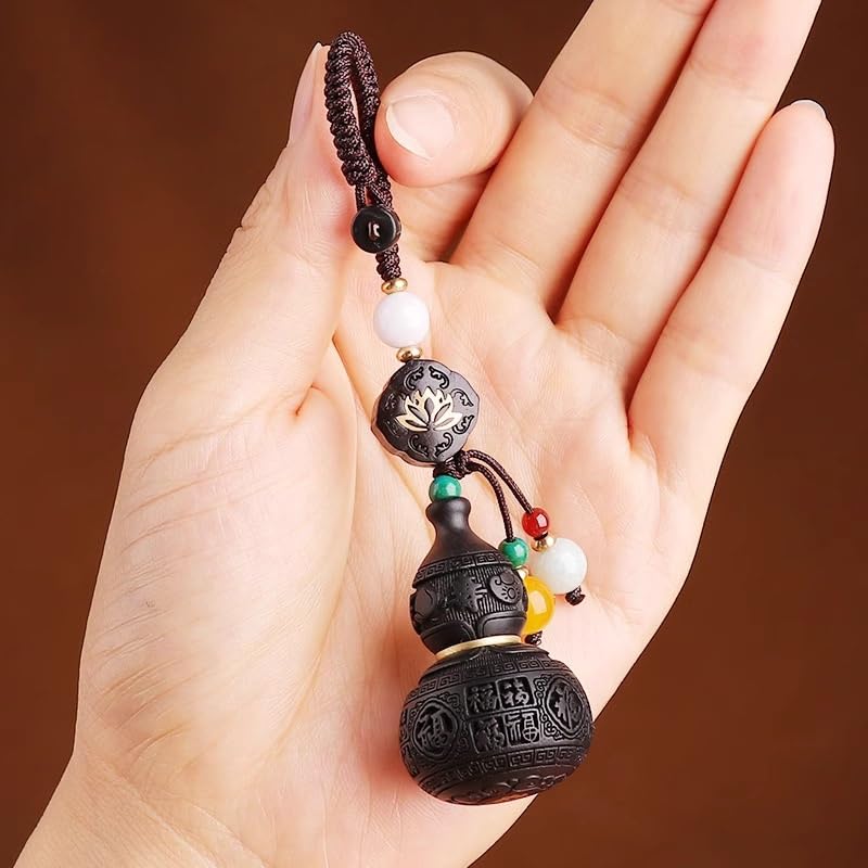 Breloczek do Samochodu Keychains And Sandalwood Carved Gourd Decorative Pendants, Backpack, Car