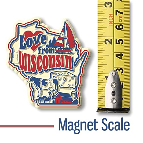 Imán Vintage Love from Wisconsin de Caucho 3D miniatura 2