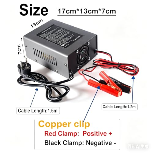 Miniatura 9 de Etrogo Cargador Coche 12v 24v 10a 250w De Pulso Inteligente Con Función Automática De Detección Reparación Mantenimiento Con Pantalla Lcd
