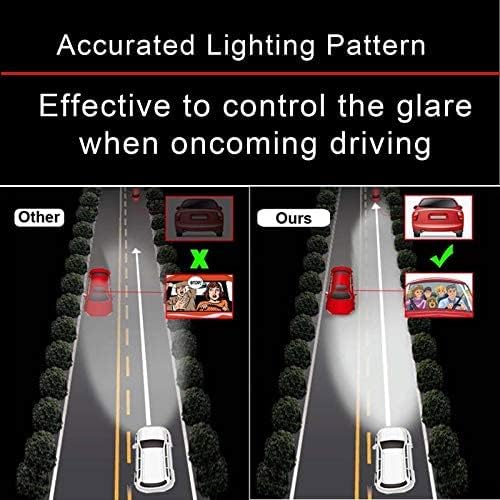 2Pcs 9006 LED Headlight Bulbs Conversion Kit HB4/9012 Car Headlamp 20000LM 6000K Cool White Hi/Lo Beam DRL Fog Light Replacement - Plug and Play