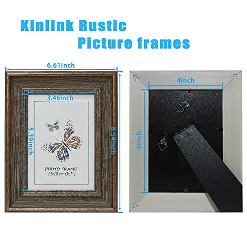 Xuanluo 3 Pack 4X6 Inch Farmhouse Rustic Picture Frame Sets Distressed Farmhouse Plastic Frame With Plexiglass For Wall Mount Or Tabletop Display #TOP2