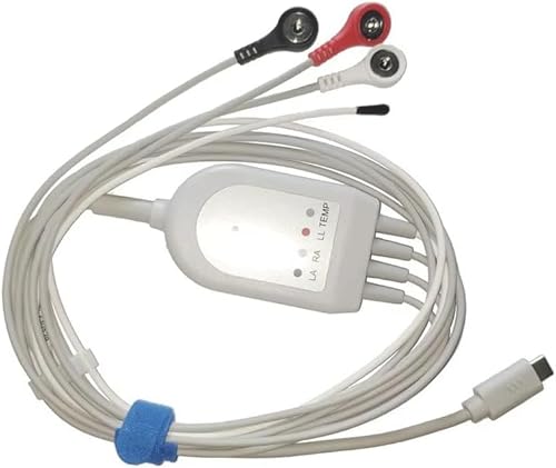 Pepultech Vervangende onderdelen voor veterinaire monitoren, compatibel met de AM6200 & AM4100-bewakingsapparatuur, ECG-sondesensor/herbruikbare bloeddrukmanchet/SPO2-sondesensor (ECG-sensorprobleem)